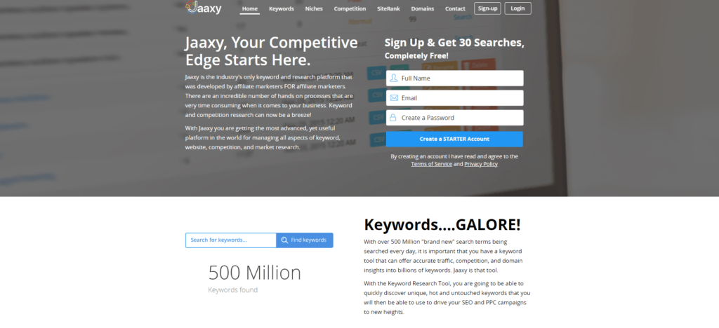 Jaaxy Keyword Research tool