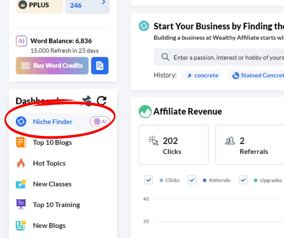 Wealthy Affiliate Niche Finder
