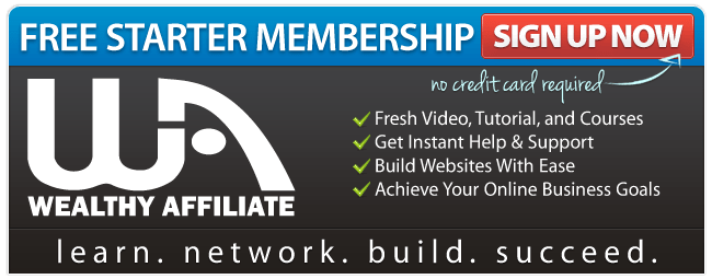 Wealthy Affiliate training free starter membership.