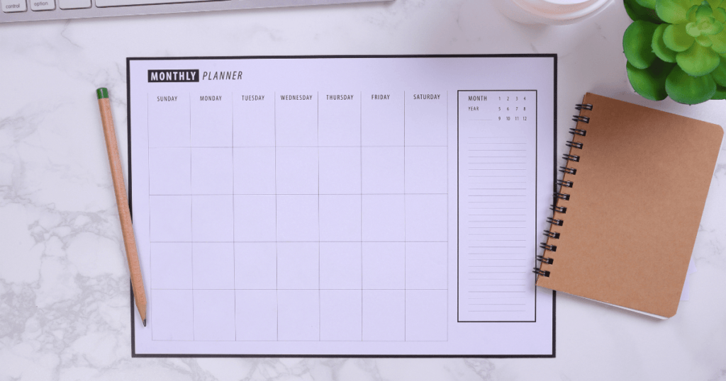 Weekly planner for working online in New Zealand