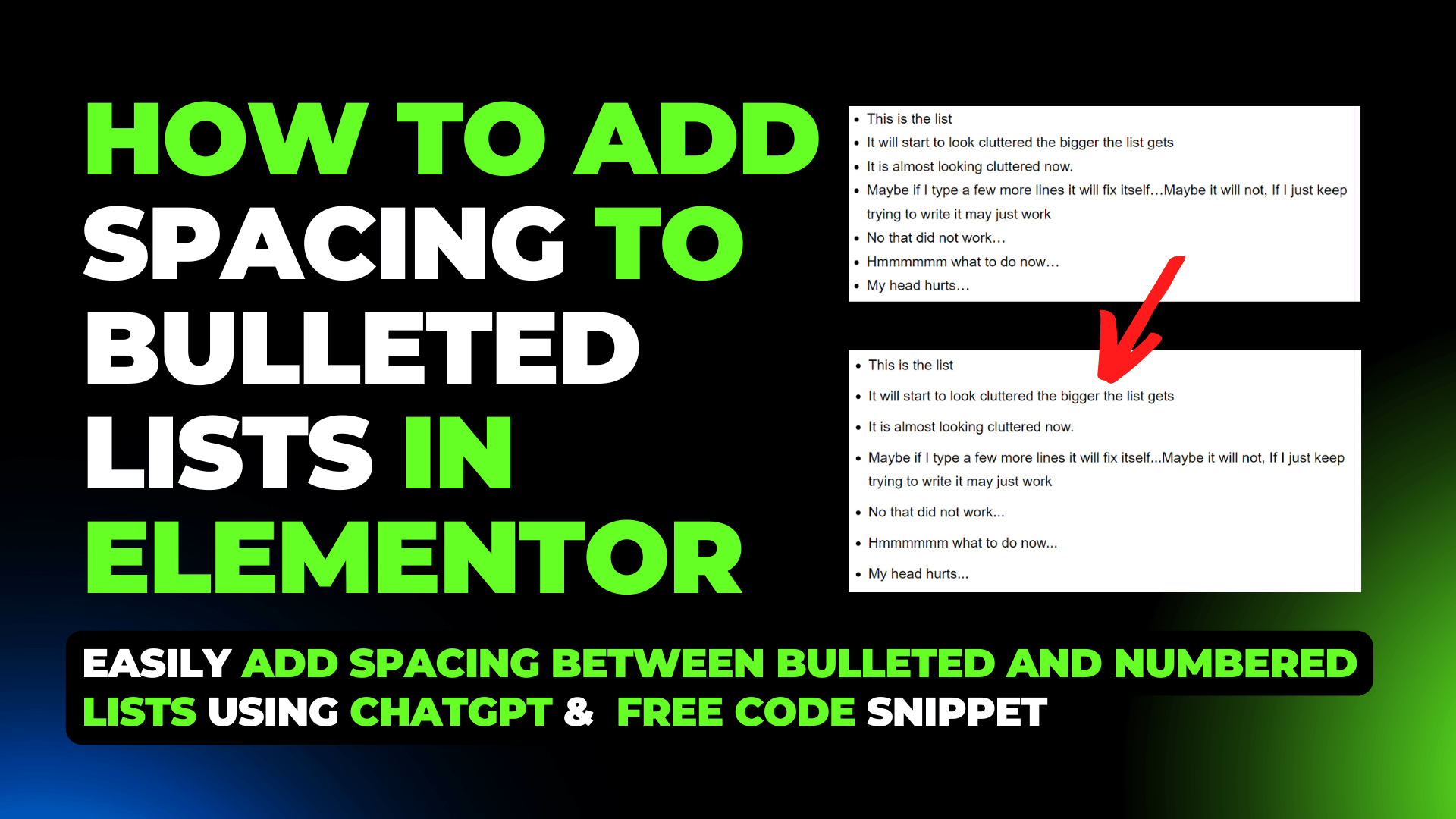 How to add spacing to bulleted lists
