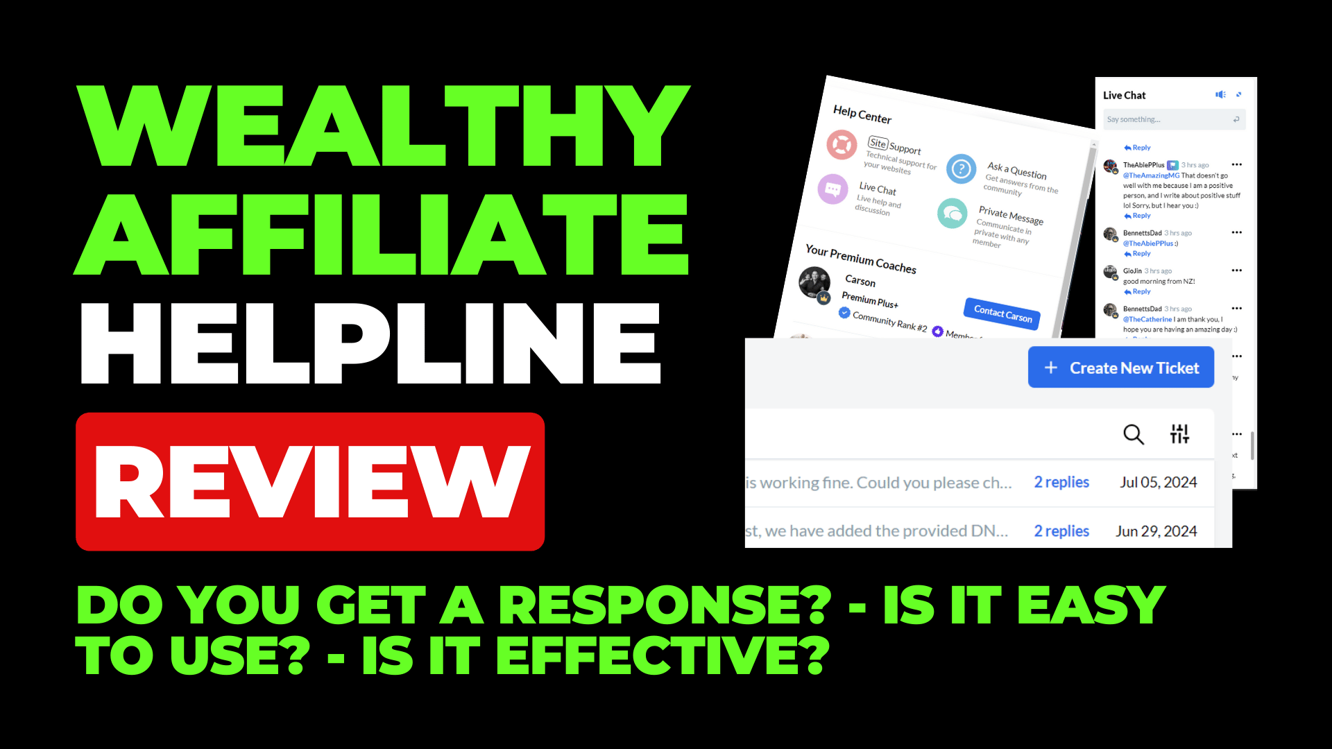 Wealthy Affiliate Helpline Review