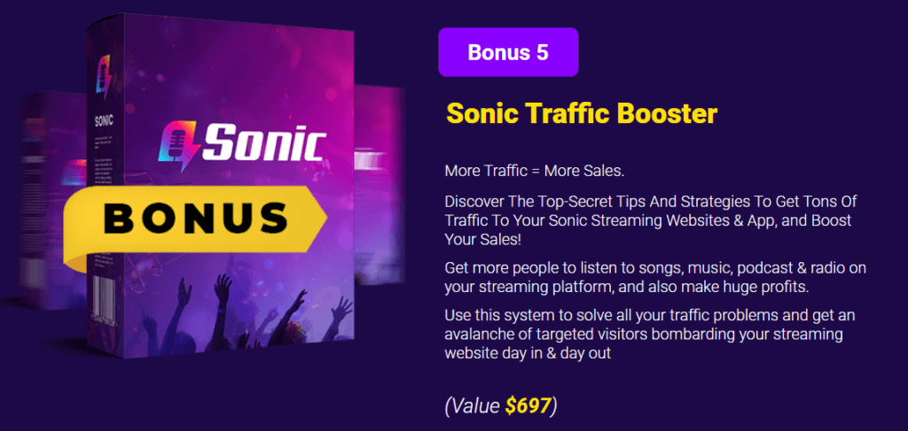 Bonus number 5 AI Powered streaming platform Sonic