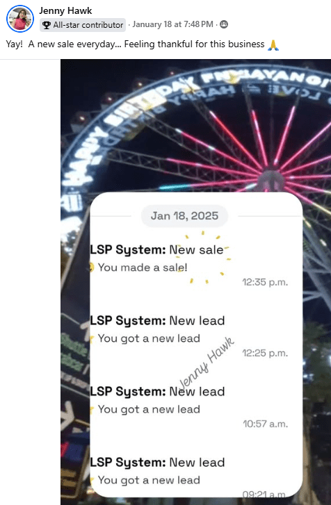 A New OLSP Mega Link Sale testimonial